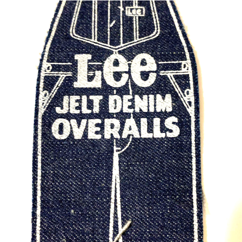 Vintage Lee Jelt Denim Die Cut Overalls Advertising Patch NWOT - Picture 3 of 10